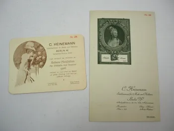 C. Heinemann Damenmode 1906 Berlin Markgrafenstrasse 2x Prospekt Werbung