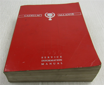 Cadillac Allante Service Manual 1990 Repair Shop Manual