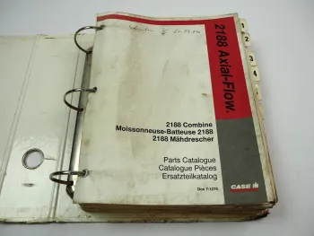 Case 2288 Mähdrescher Axial Flow Combine Ersatzteilkatalog Parts List 1995