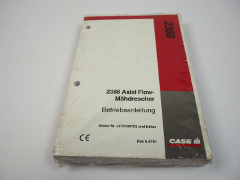 Case 2388 Axial Flow Mähdrescher Betriebsanleitung 1999 Bedienungsanleitung