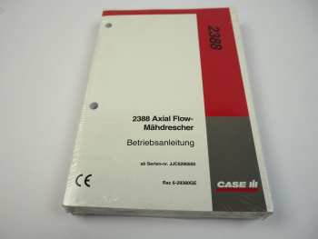 Case 2388 Axial Flow Mähdrescher Betriebsanleitung 2002