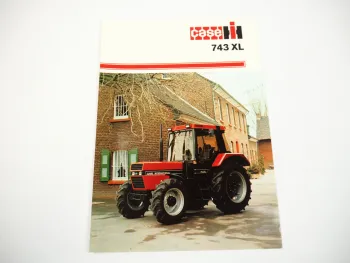 Case IH 743XL Traktor Schlepper Prospekt 1980er Jahre
