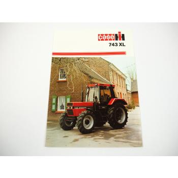 Case IH 743XL Traktor Schlepper Prospekt 1980er Jahre