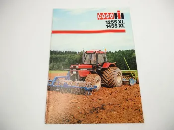 Case IHC 1255XL 1455XL Traktor Schlepper Prospekt 1980er Jahre