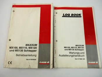Case MX100 MX110 MX120 MX135 Maxxum Betriebsanleitung Wartung Auslieferung 1997