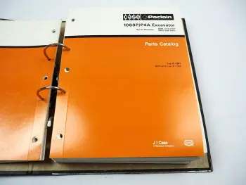 Case Poclain 1088 P P4A Radbagger Excavator Ersatzteilkatalog Parts List 1991