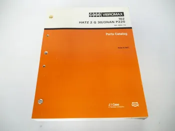 Case Vibromax 102 Hatz 2G30 ONAN P220 Tandemwalze Ersatzteilliste Parts Catalog