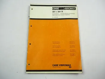 Case Vibromax 251 251D Vibrations Tandemwalze Ersatzteilliste Ersatzteilkatalog