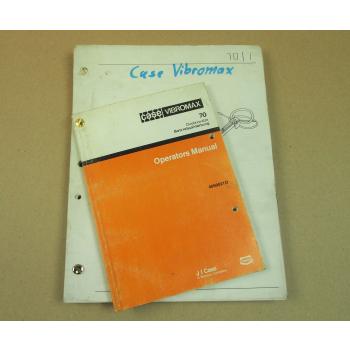 Case Vibromax 70 Duplex-Walze Bedienungsanleitung 5/89 und Ersatzteilliste 5/88