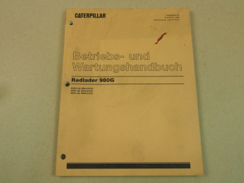 Caterpillar 980G Radlader Bedienungsanleitung 1999 Betrieb und Wartung