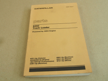 Caterpillar CAT 935C Track Loader Parts book Ersatzteilkatalog in englisch 1989