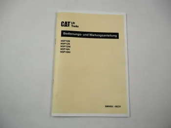 Caterpillar CAT NSP 10 12 16 N NI Stapler Hubwagen Betriebsanleitung 2007