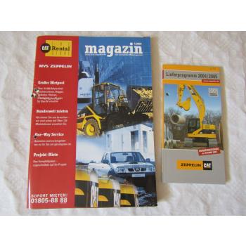 Caterpillar Zeppelin Lieferprogramm 2004/2005 und Zeitschrift Magazin 1/2004