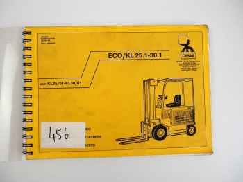 Cesab Eco KL25.1 - 30.1 Gabelstapler Ersatzteilliste Parts List 1991