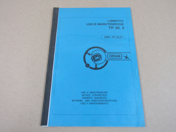 Cesab TP30.2 trasporatore pianale Libretto Uso e Manutenzione Bedienung in ital!