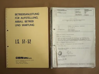 Cibingru JS 51 52 Turmdrehkran Betriebsanleitung Wartung ca. 1988