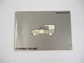 Citroen 250 400 Betriebsanleitung Wartung 1975
