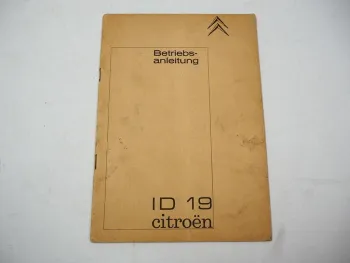 Citroen ID19 Betriebsanleitung Bedienungsanleitung ca. 1960