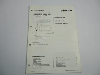 Citroen Xantia Einbauanleitung Webasto Thermo Top T Diesel Heizung 1998