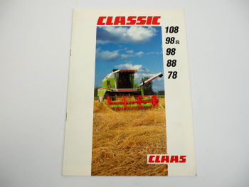 Claas Classic 78 bis 108 Mähdrescher Prospekt 1994