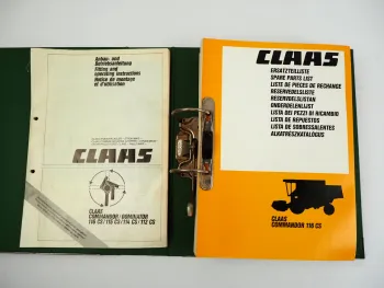 Claas Commandor 116CS Mähdrescher Ersatzteilliste Parts List Anbauanleitung 1988