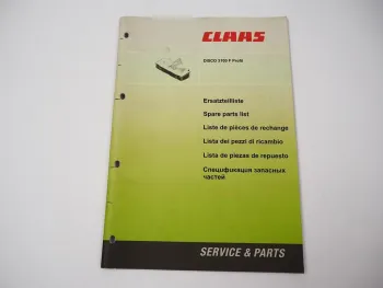 Claas Disco 3100 F Profil Mähwerk Ersatzteilliste Spare Parts List 2010
