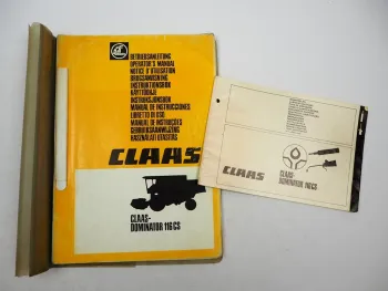 Claas Dominator 116 CS Combine Operators Manual Maintenance Lubrication 1982