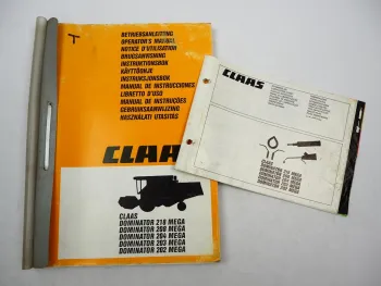 Claas Dominator 202 203 204 208 218 Mega Operators Manual 1994 Englisch
