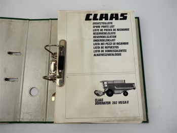 Claas Dominator 202 Mega II Ersatzteilliste Spare Parts List 1996