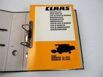Claas Dominator 203 204 Mega Ersatzteilliste Spare Parts List 1995