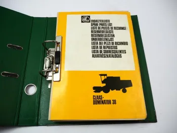 Claas Dominator 38 Mähdrescher Ersatzteilliste Spare Parts List 1982
