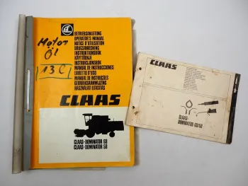 Claas Dominator 58 68 Mähdrescher Betriebsanleitung Wartung Schmierplan 1985
