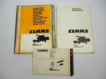 Claas Dominator 68S Mähdrescher Betriebsanleitung Wartung Schmierplan 1996