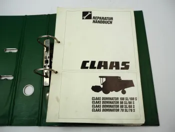 Claas Dominator 78 88 98 108 SL S Mähdrescher Werkstatthandbuch Reparatur 1988
