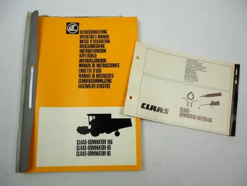 Claas Dominator 86 96 106 Operators Manual Maintenance Lubrication 1983 engl.