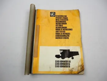 Claas Dominator 86 96 106 Operators Manual Maintenance Wiring Diagram 1981 engl.