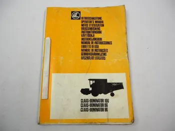 Claas Dominator 86 96 106 Operators Manual Maintenance Wiring Diagram engl. 1981