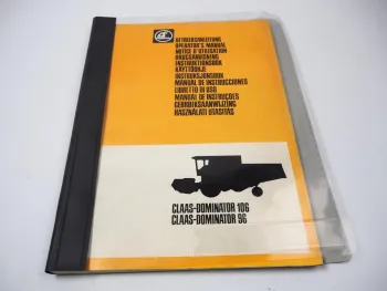 Claas Dominoator 96 106 Betriebsanleitung Wartung Schaltplan Elektrik 1980
