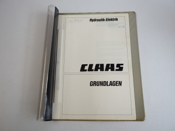 Claas Hydraulik Elektrik Grundlagen 1987 Schaltpläne hydraulische Komponenten