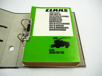 Claas Jaguar 685 690 Feldhäcksler Ersatzteilliste Ersatzteilkatalog 1985