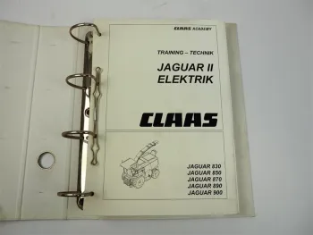 Claas Jaguar 830 850 870 890 900 Schulung Werkstatthandbuch Elektrik 2001
