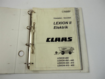 Claas Lexion 405 bis 480 Schulung Werkstatthandbuch Elektrik 1999