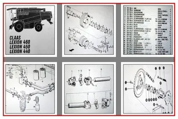 Claas Lexion 440 450 460 Mähdrescher Ersatzteilliste 1997 Ersatzteilkatalog