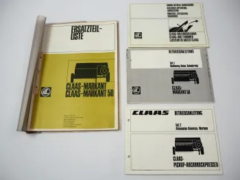 Claas Markant 50 Hochdruckpresse Ballenschleuder Betriebsanleitung Ersatzteilliste