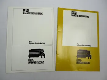 Claas Markant 52 55 65 Presse Betriebsanleitung Bedienung Wartung Schmierung