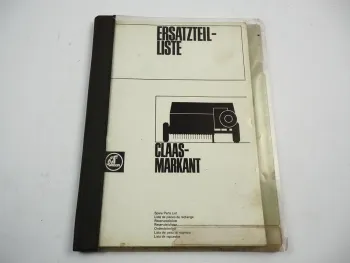 Claas Markant Presse Ersatzteilliste Ersatzteilkatalog