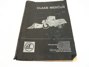 Claas Mercur Mähdrescher Ersatzteilliste Ersatzteilkatalog 10/1968