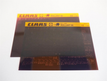 Claas Rollant 66 Ersatzteilliste Parts List 1985 Microfich