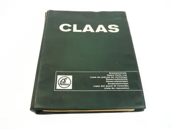 Claas Senator Mähdrescher Ersatzteilliste Spare Parts List 1967