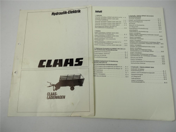 Claas Sprint 300 320 440 K G T P Hydraulik Elektrik Werkstatthandbuch 1991
